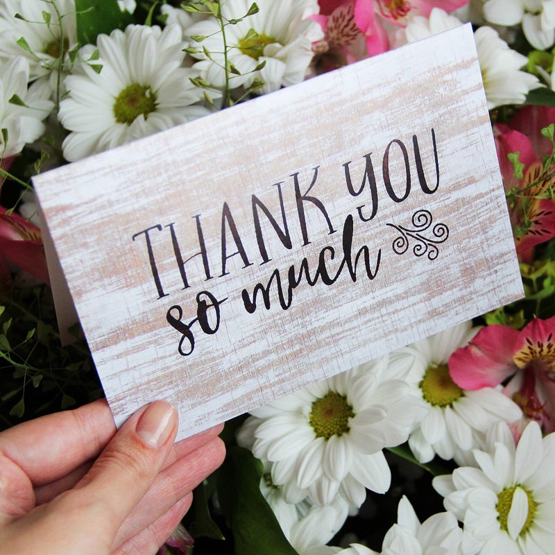 Toros.Store TOROS store 30 Pack Thank You Cards Set with Kraft Envelopes - 5 of Each Design - Perfect for Wedding Birthday Baby Shower Party Graduation - Image 5